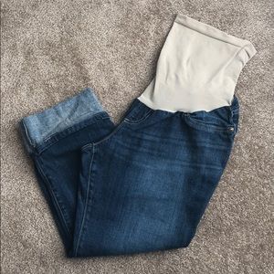 Indigo Blue Maternity Crops